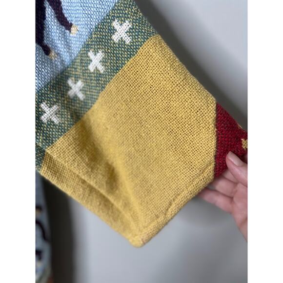 Lew Magram Collection Vintage Western Native Horse Art Tapestry Jacket Cardigan - Picture 9 of 12